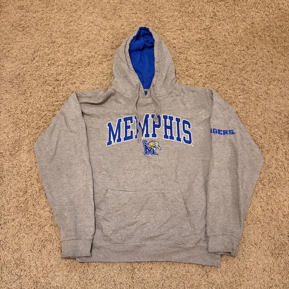 Old Varsity Brand University of Memphis Tigers Hoodie‎ Grey Medium Collegiate